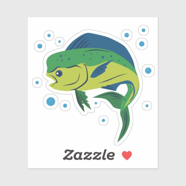 Sticker Mahi Mahi (Feuille)