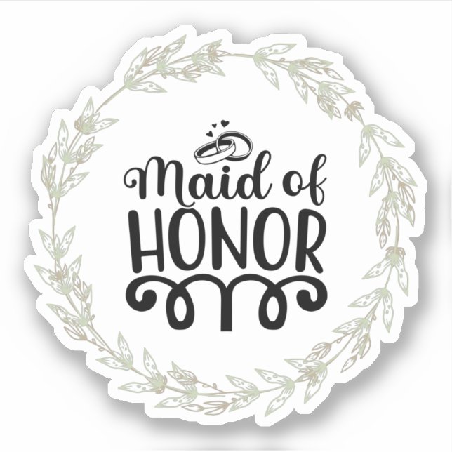 Sticker Maid of honor (Devant)