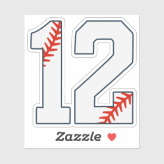 Sticker Maillot de Baseball Numéro 12