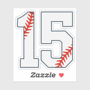 Sticker Maillot de Baseball Numéro 15