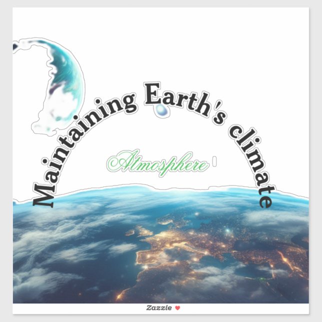 Sticker maintenir le climat de la Terre (Feuille)