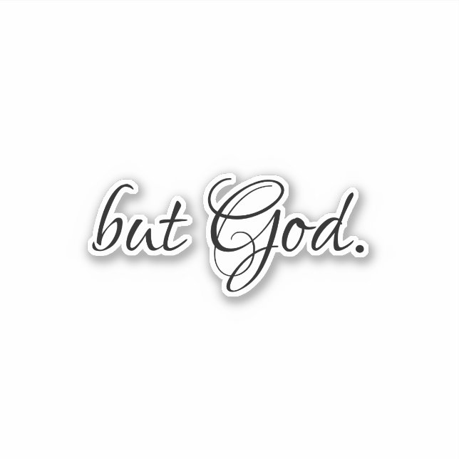 Sticker Mais Dieu cite (Devant)