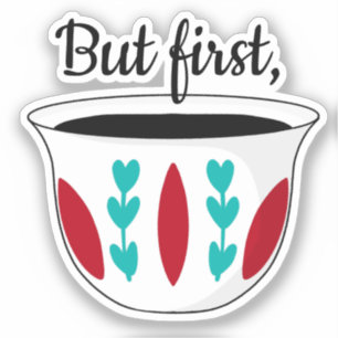 Sticker Mais Premier café arabe Finjaan Qahwah Arabiyah