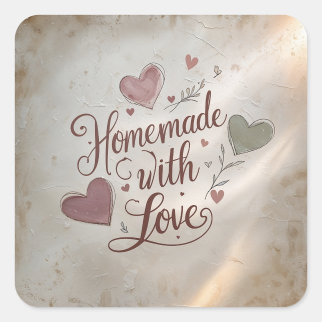 Sticker maison avec Love (Devant)
