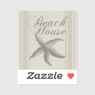 Sticker Maison de plage Starfish Bord de mer Côté côte