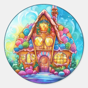 Sticker Maison en pain d'épice de Noël