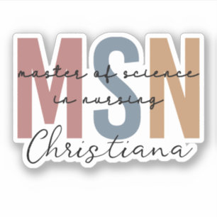 Sticker Maîtrise en sciences en sciences infirmières sur m