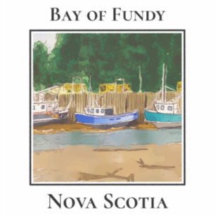 Sticker Majesté des marées de Fundy, bateaux