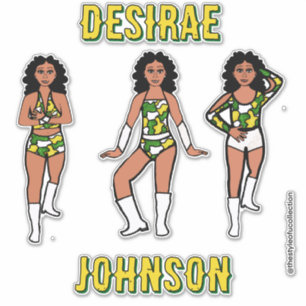 Sticker Majorette Personnalisée / Camo Vert Jaune #2