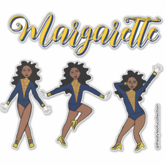 Sticker Majorette Tri- Pose Blue/Yellow Diamond #1