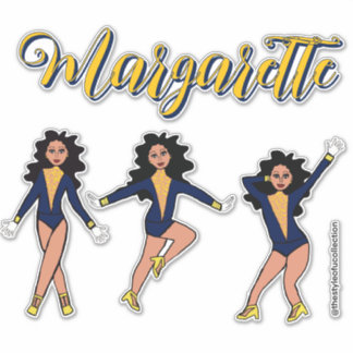 Sticker Majorette Tri- Pose Blue/Yellow Diamond #2