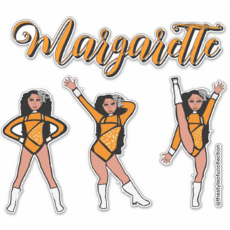 Sticker Majorette Tri- Pose / Diamant Orange # 2