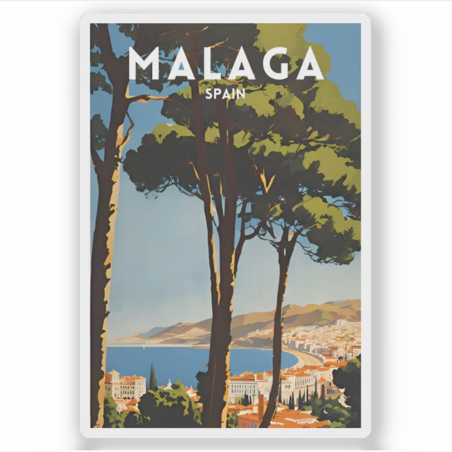 Sticker Malaga Espagne (Devant)