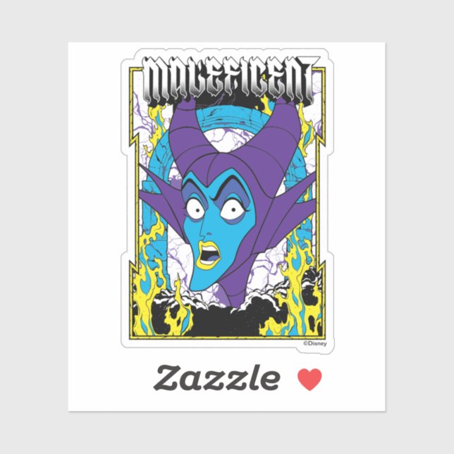 Sticker Maléfique | Design néon (Feuille)