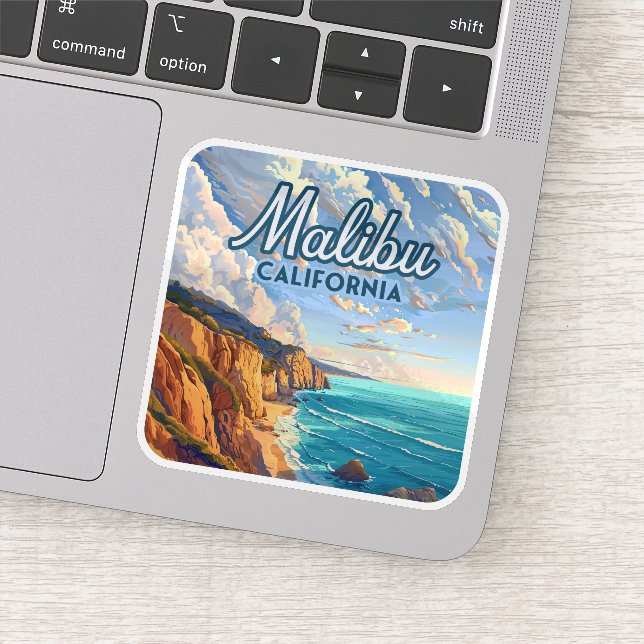 Sticker Malibu California Los Angeles El Matador Beach (Détail)