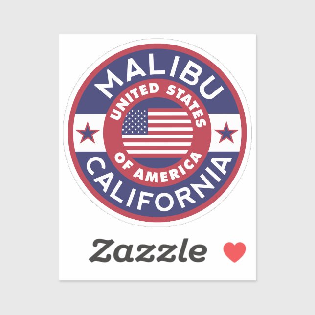 Sticker MALIBU, Californie (Feuille)