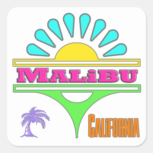Sticker "Malibu Colorful 1" (Devant)