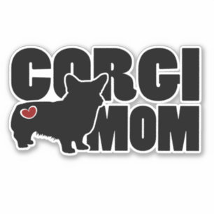 Sticker Maman de corgi - décalque/autocollant pour des