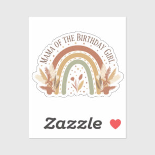 Sticker Maman de la Fille qui Fête son Anniversaire Annive