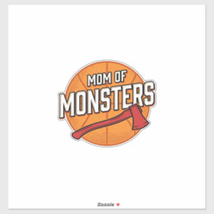 Sticker Maman de Monstres Design de Maman de Basket Vintag