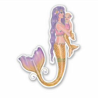 Sticker Maman et bébé par Renee Lavoie