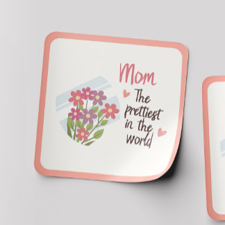 Sticker Maman Prettiest - Floral Fête des Mères Ca