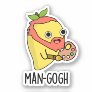 Sticker Man gogh Funny Artiste Mango Pun