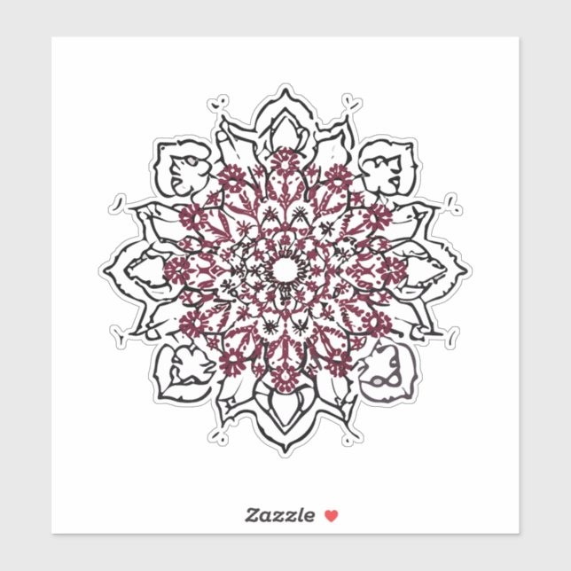 Sticker mandala (Feuille)