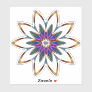 Sticker Mandala à fleurs, délicat et décoratif,