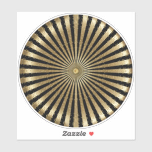 Sticker Mandala Black and Gold
