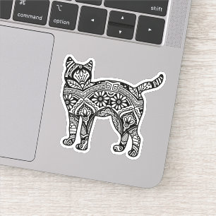 Sticker Mandala Cat Art Standing