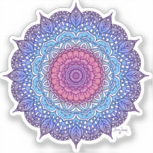 Mandala feuille de fleurs violettes