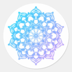 Sticker Mandala Fleur Blue