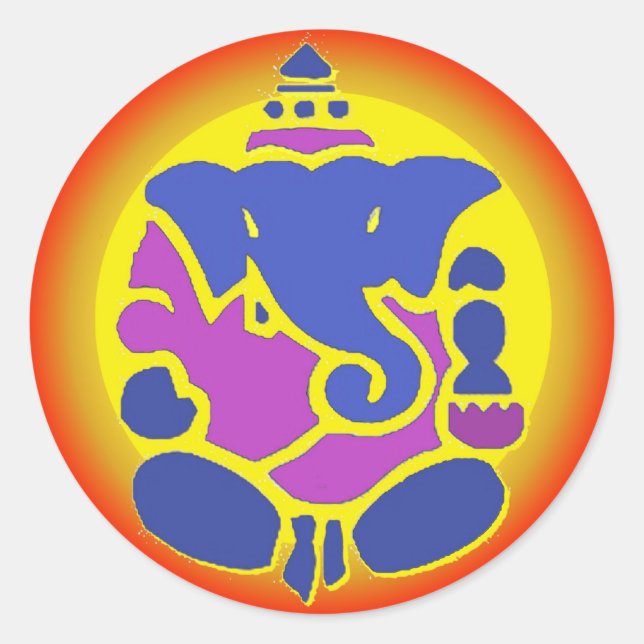 Sticker Mandala Ganesha Rainbow (Devant)
