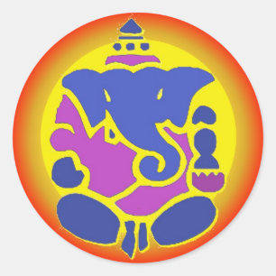 Sticker Mandala Ganesha Rainbow