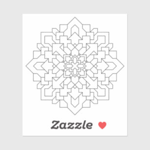 Sticker Mandala géométrique #3 Clair