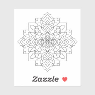 Sticker Mandala géométrique #7 Clair