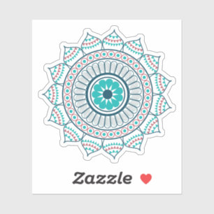 Sticker mandala Lotus Bleu