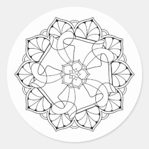 Sticker Mandala noir & blanc