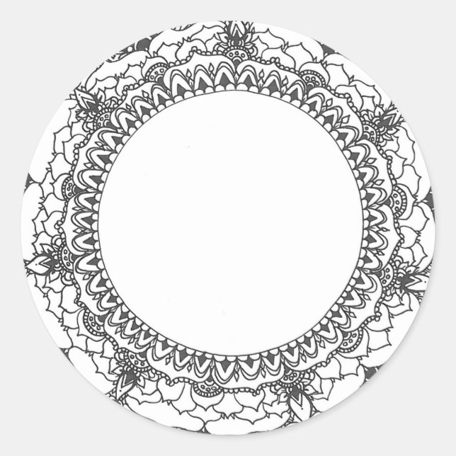 Sticker Mandala Pleine lune (Devant)