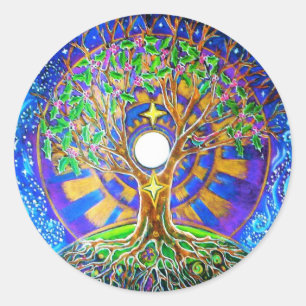 Sticker Mandala Pleine lune de solstice d'hiver