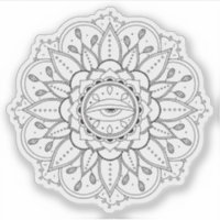 Mandala Rétro main dessinée tatouage henné fleur œ