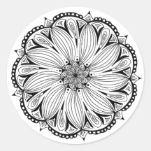 Sticker Mandala rond classique