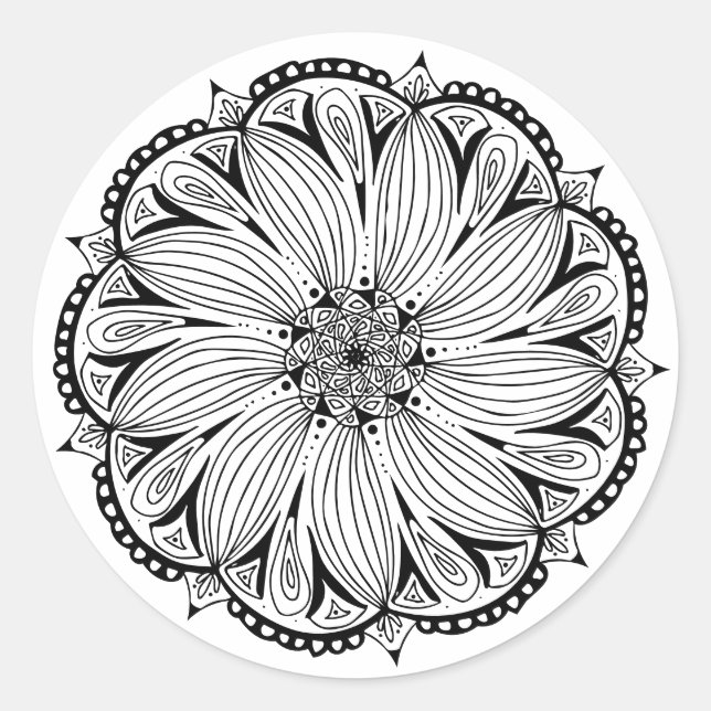 Sticker Mandala rond classique (Devant)