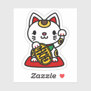 Sticker Maneki Neko (Chat chanceux)
