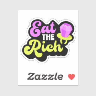 Sticker Mangez La Rich 90's Diamond Ring Pop Funny Social