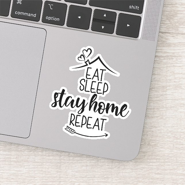 Sticker Mangez le sommeil Restez à la maison Répéter (Détail)
