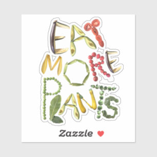 Sticker Mangez plus de Plantes - Rappel d'alimentation sai