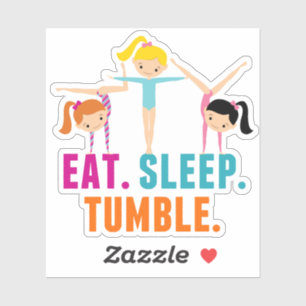 Sticker Mangez Sleep Tumble Funny Gymnastique