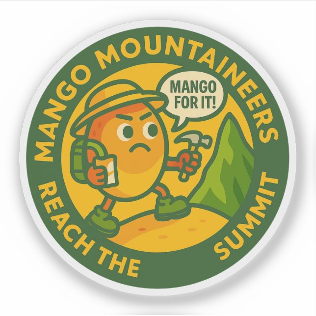 Sticker Mango Mountaineers Reach The Summit (Devant)